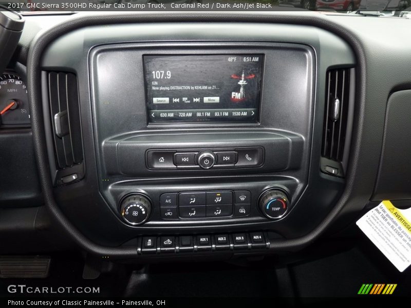 Controls of 2017 Sierra 3500HD Regular Cab Dump Truck