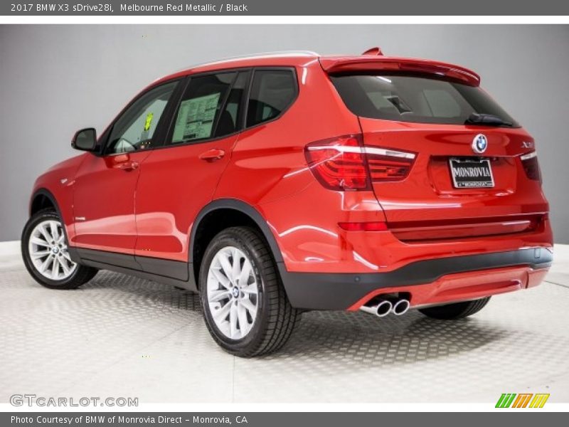 Melbourne Red Metallic / Black 2017 BMW X3 sDrive28i