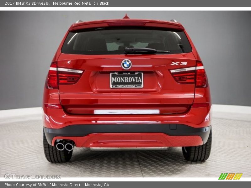Melbourne Red Metallic / Black 2017 BMW X3 sDrive28i