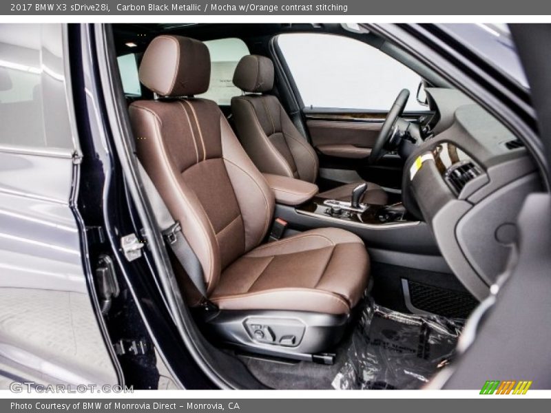 Carbon Black Metallic / Mocha w/Orange contrast stitching 2017 BMW X3 sDrive28i