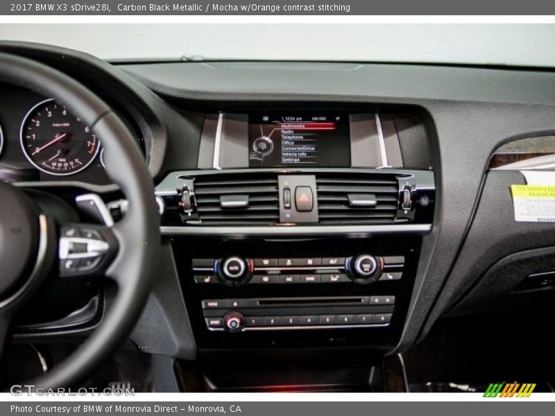 Carbon Black Metallic / Mocha w/Orange contrast stitching 2017 BMW X3 sDrive28i