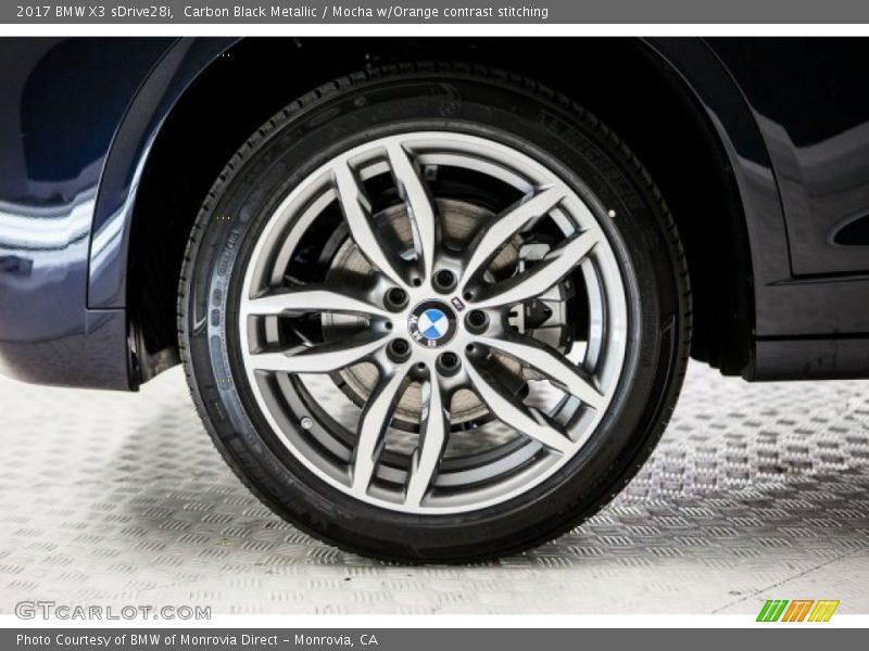 Carbon Black Metallic / Mocha w/Orange contrast stitching 2017 BMW X3 sDrive28i