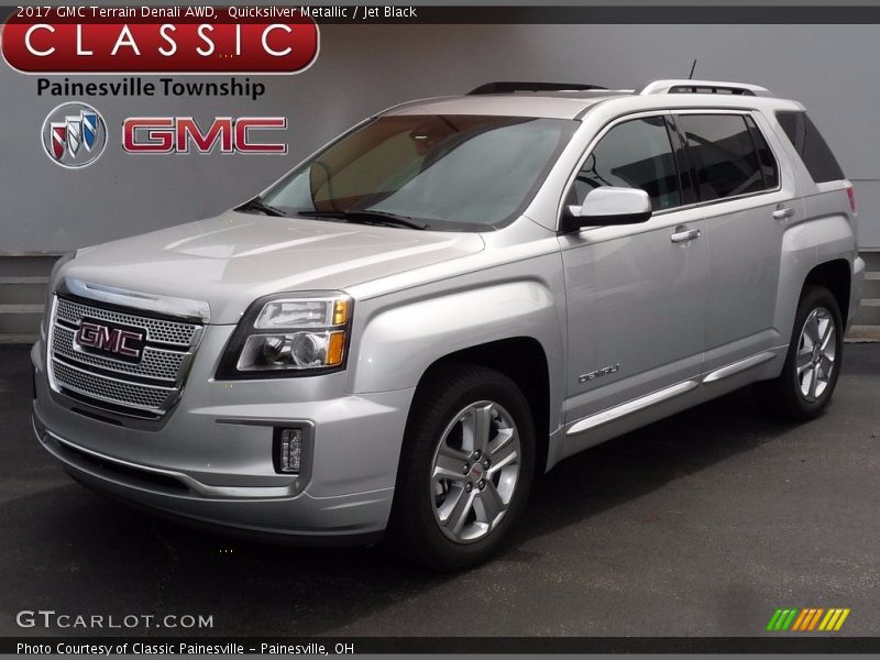 Quicksilver Metallic / Jet Black 2017 GMC Terrain Denali AWD