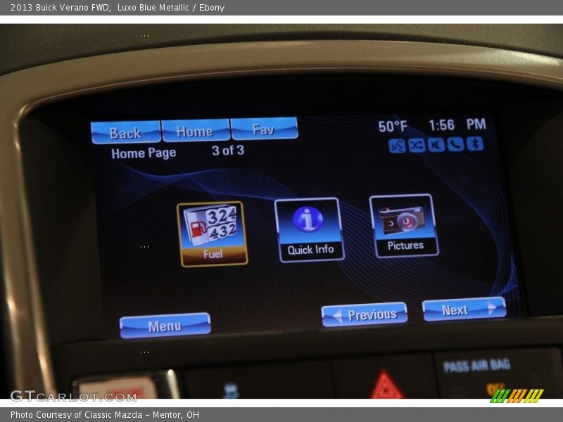 Luxo Blue Metallic / Ebony 2013 Buick Verano FWD