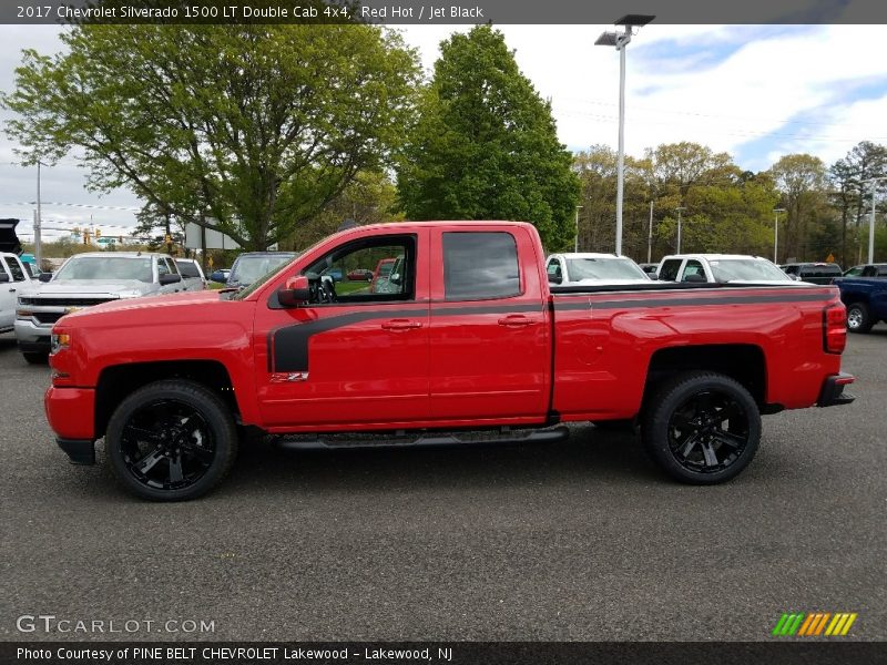 Red Hot / Jet Black 2017 Chevrolet Silverado 1500 LT Double Cab 4x4