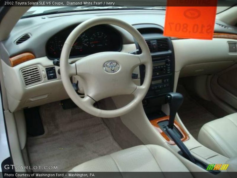 Diamond White Pearl / Ivory 2002 Toyota Solara SLE V6 Coupe