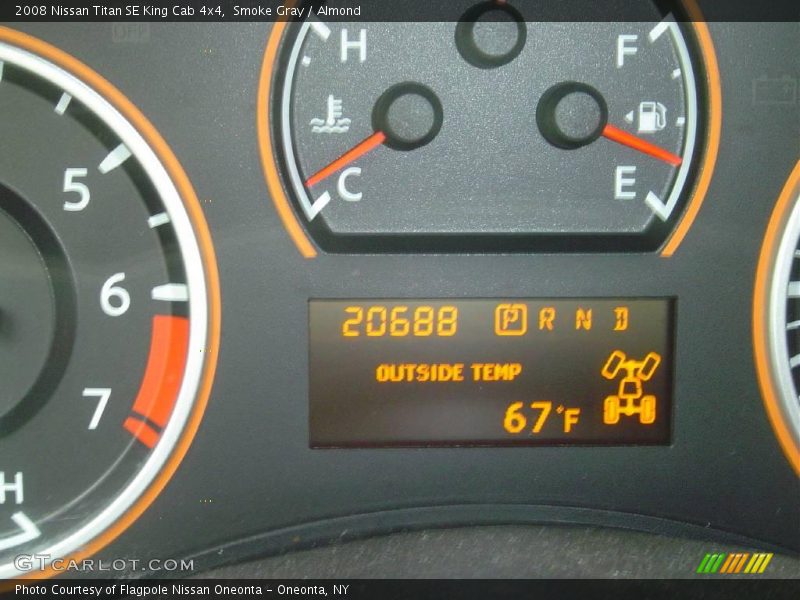 Smoke Gray / Almond 2008 Nissan Titan SE King Cab 4x4
