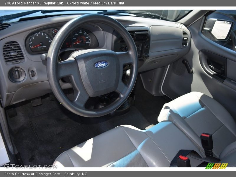 Oxford White / Medium Dark Flint 2009 Ford Ranger XL Regular Cab