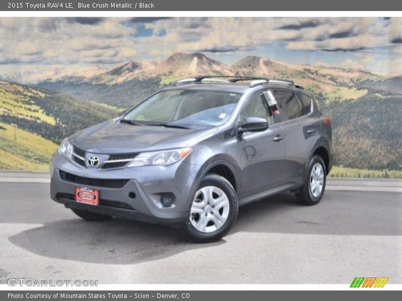 Blue Crush Metallic / Black 2015 Toyota RAV4 LE