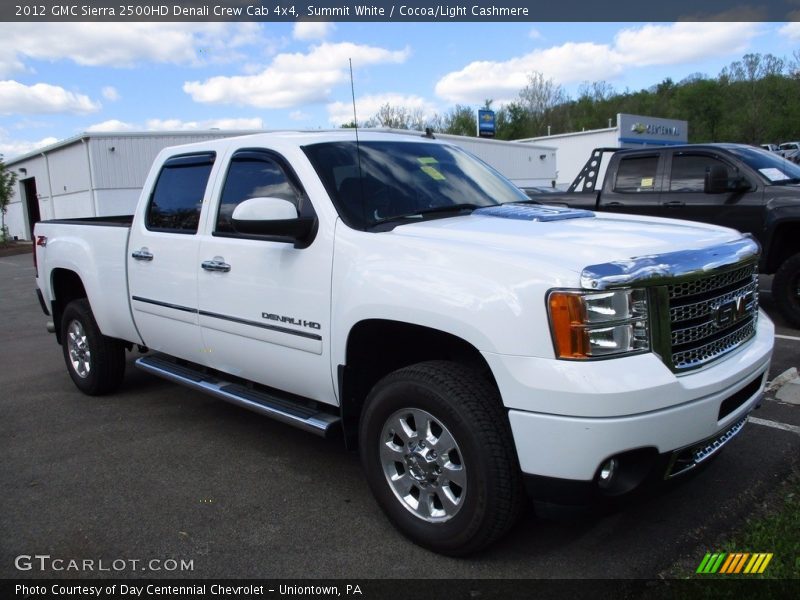 Summit White / Cocoa/Light Cashmere 2012 GMC Sierra 2500HD Denali Crew Cab 4x4