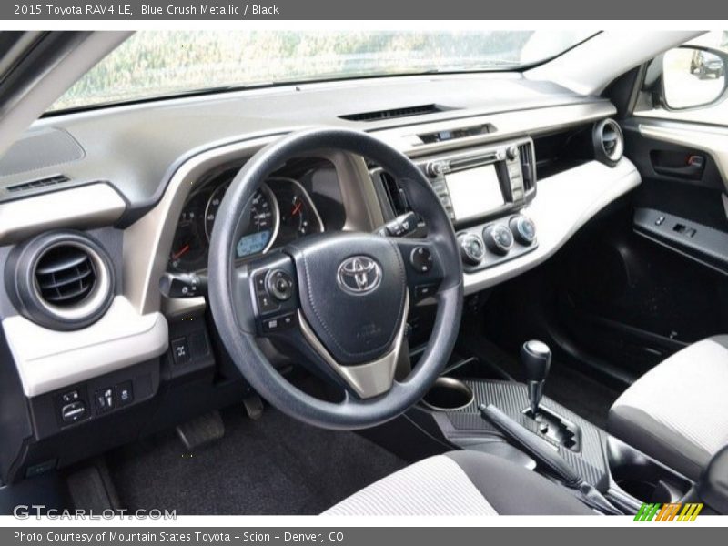 Blue Crush Metallic / Black 2015 Toyota RAV4 LE