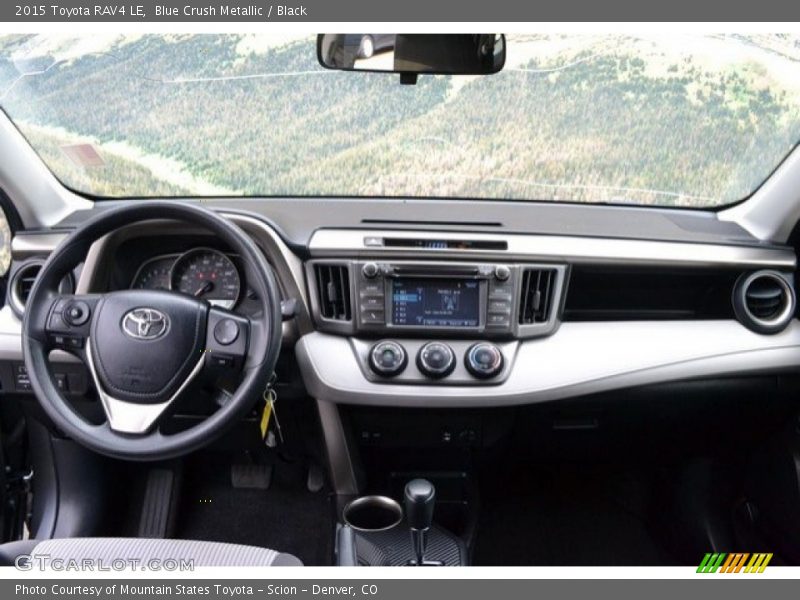 Blue Crush Metallic / Black 2015 Toyota RAV4 LE