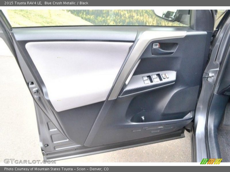 Blue Crush Metallic / Black 2015 Toyota RAV4 LE