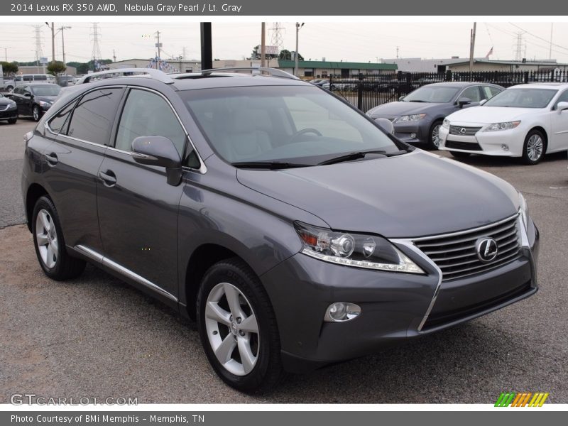 Nebula Gray Pearl / Lt. Gray 2014 Lexus RX 350 AWD