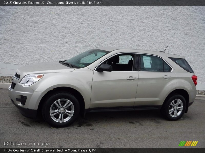 Champagne Silver Metallic / Jet Black 2015 Chevrolet Equinox LS