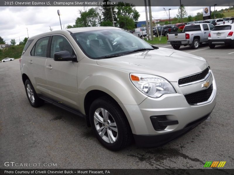 Champagne Silver Metallic / Jet Black 2015 Chevrolet Equinox LS