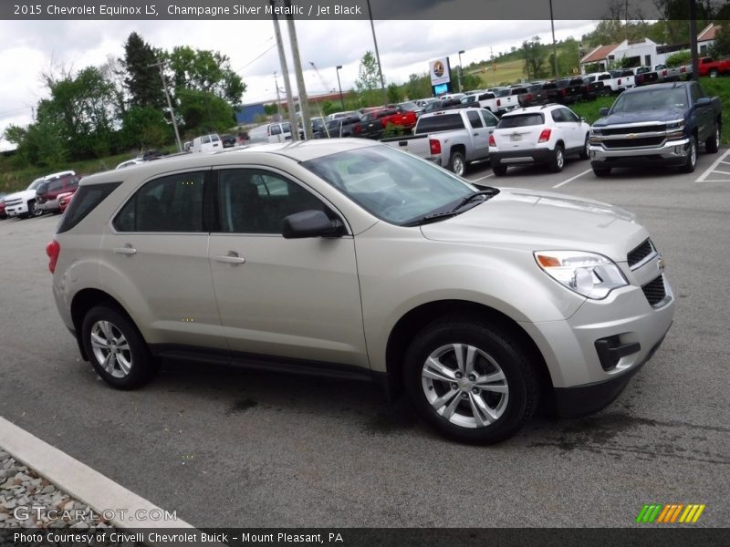 Champagne Silver Metallic / Jet Black 2015 Chevrolet Equinox LS