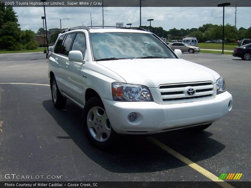 Super White / Gray 2005 Toyota Highlander Limited