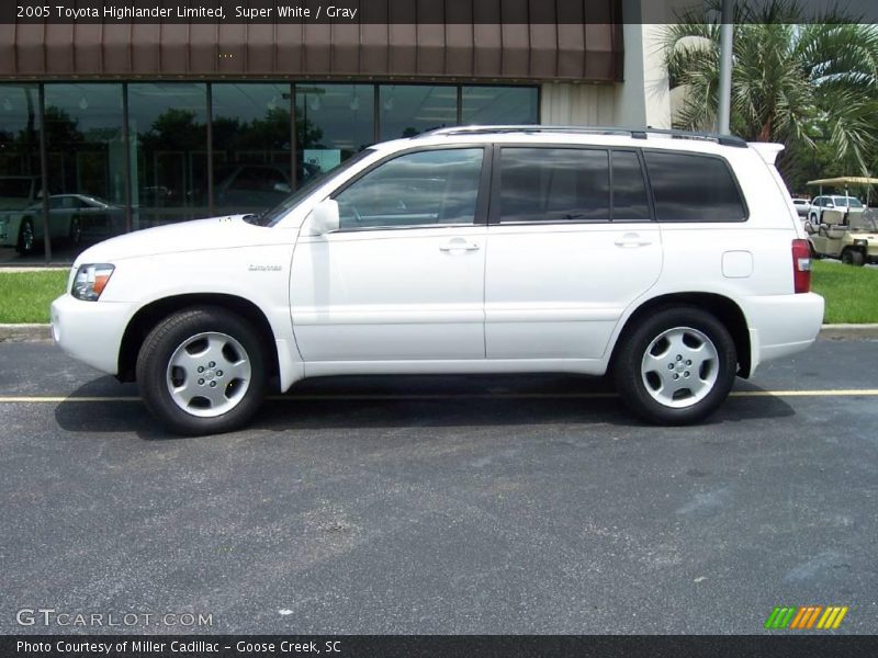 Super White / Gray 2005 Toyota Highlander Limited