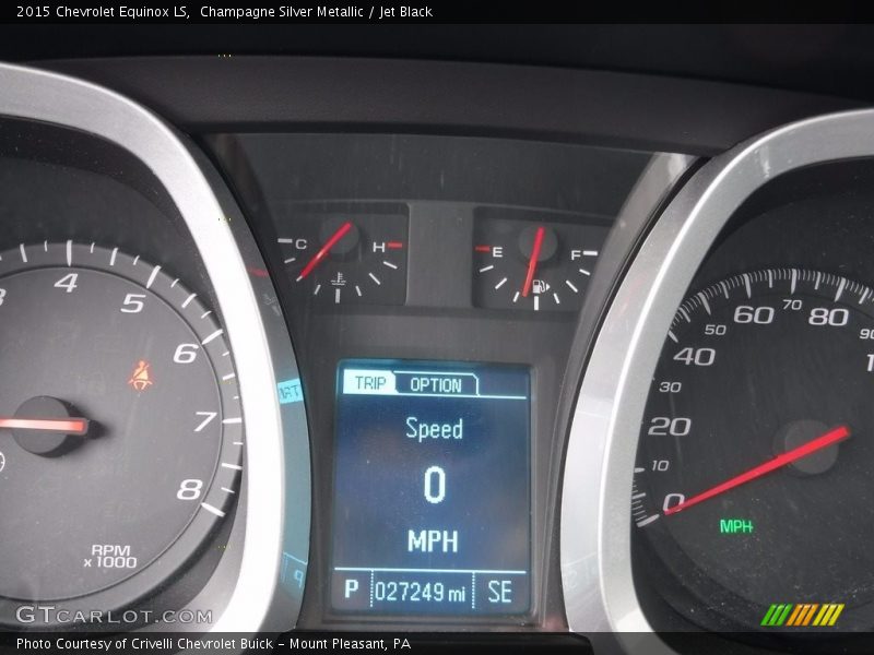 Champagne Silver Metallic / Jet Black 2015 Chevrolet Equinox LS