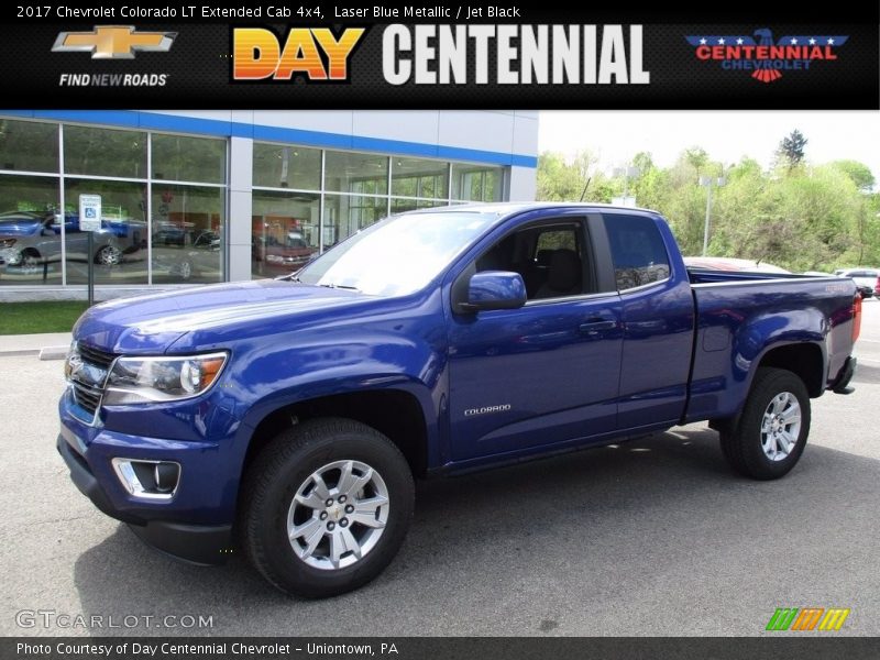 Laser Blue Metallic / Jet Black 2017 Chevrolet Colorado LT Extended Cab 4x4