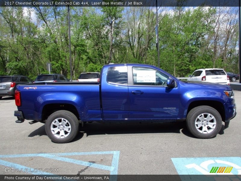 Laser Blue Metallic / Jet Black 2017 Chevrolet Colorado LT Extended Cab 4x4