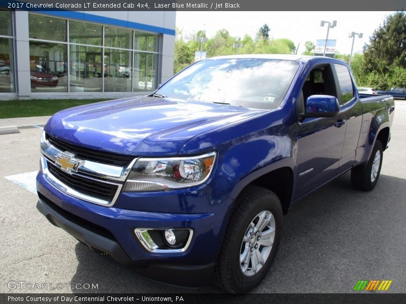 Laser Blue Metallic / Jet Black 2017 Chevrolet Colorado LT Extended Cab 4x4
