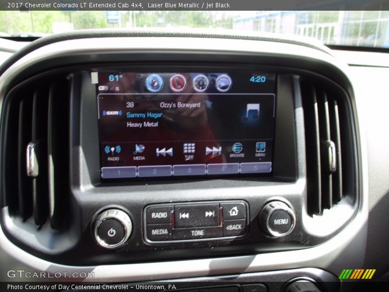 Laser Blue Metallic / Jet Black 2017 Chevrolet Colorado LT Extended Cab 4x4