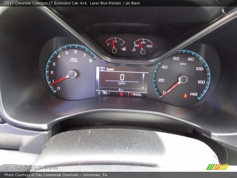 Laser Blue Metallic / Jet Black 2017 Chevrolet Colorado LT Extended Cab 4x4