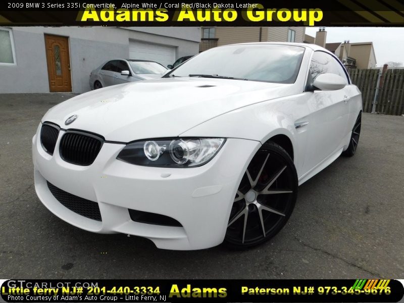 Alpine White / Coral Red/Black Dakota Leather 2009 BMW 3 Series 335i Convertible