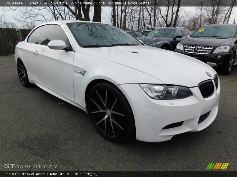 Alpine White / Coral Red/Black Dakota Leather 2009 BMW 3 Series 335i Convertible
