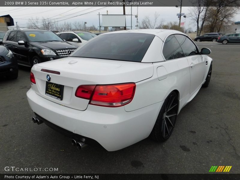 Alpine White / Coral Red/Black Dakota Leather 2009 BMW 3 Series 335i Convertible