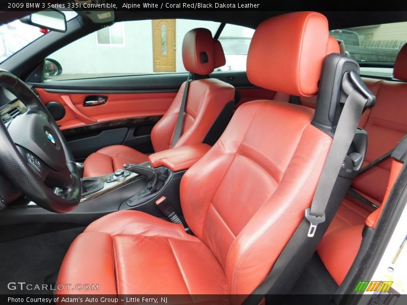 Alpine White / Coral Red/Black Dakota Leather 2009 BMW 3 Series 335i Convertible