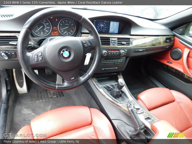 Alpine White / Coral Red/Black Dakota Leather 2009 BMW 3 Series 335i Convertible
