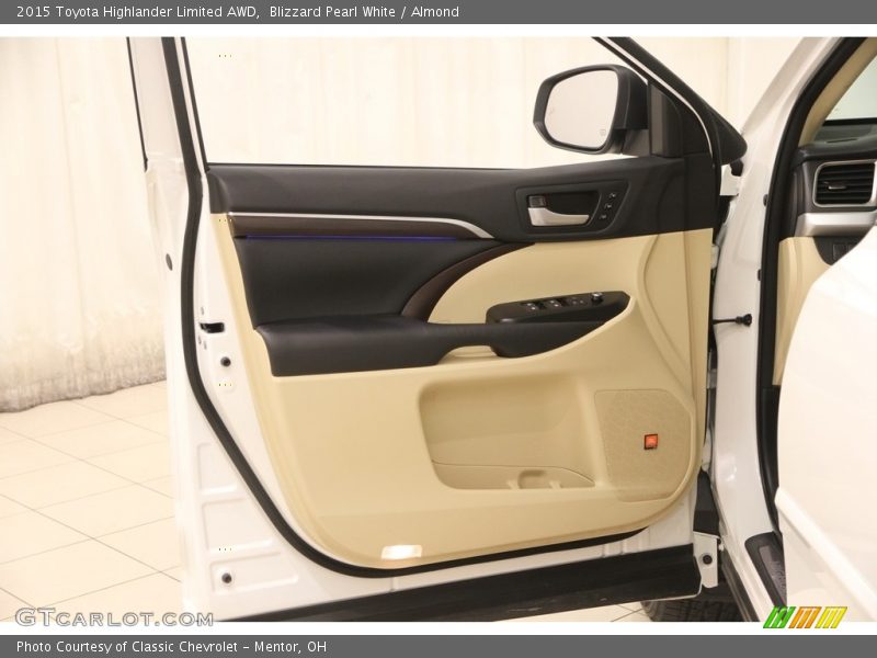 Blizzard Pearl White / Almond 2015 Toyota Highlander Limited AWD