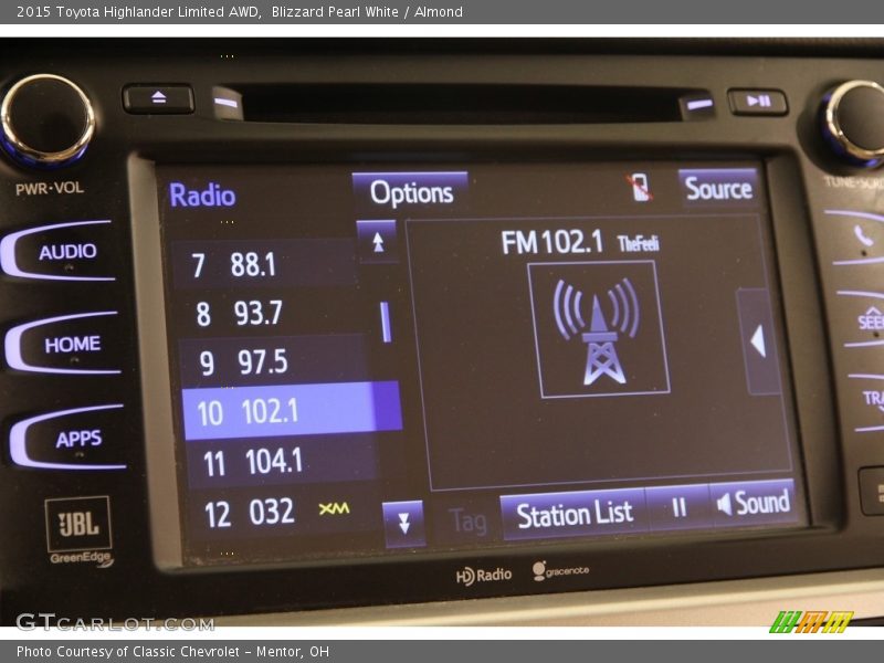 Blizzard Pearl White / Almond 2015 Toyota Highlander Limited AWD