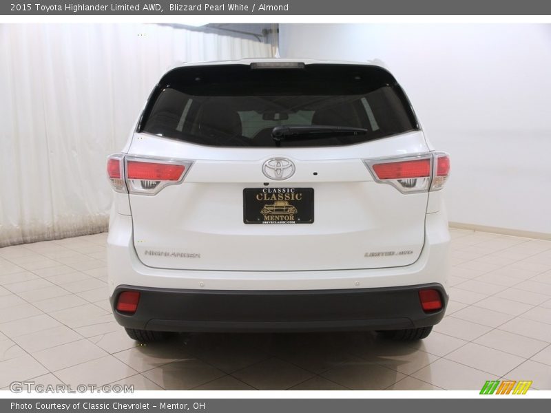 Blizzard Pearl White / Almond 2015 Toyota Highlander Limited AWD