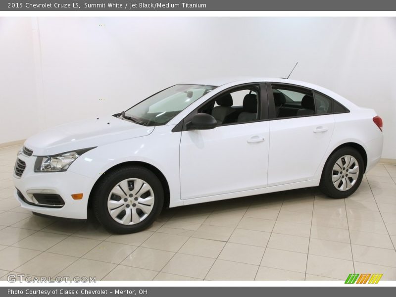 Summit White / Jet Black/Medium Titanium 2015 Chevrolet Cruze LS