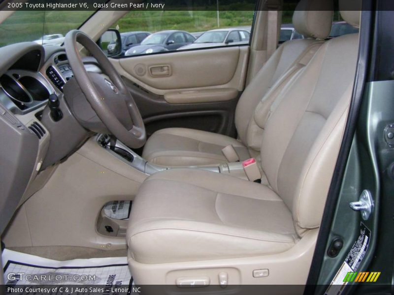 Oasis Green Pearl / Ivory 2005 Toyota Highlander V6