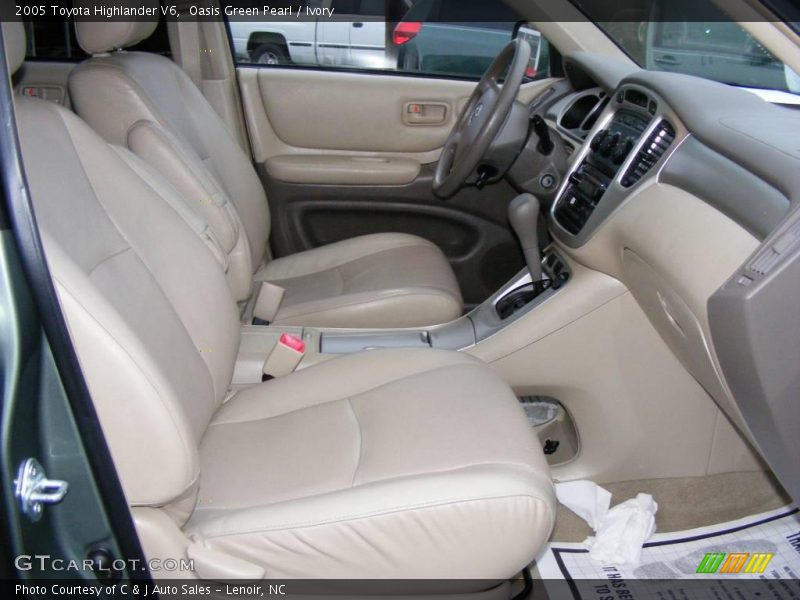 Oasis Green Pearl / Ivory 2005 Toyota Highlander V6