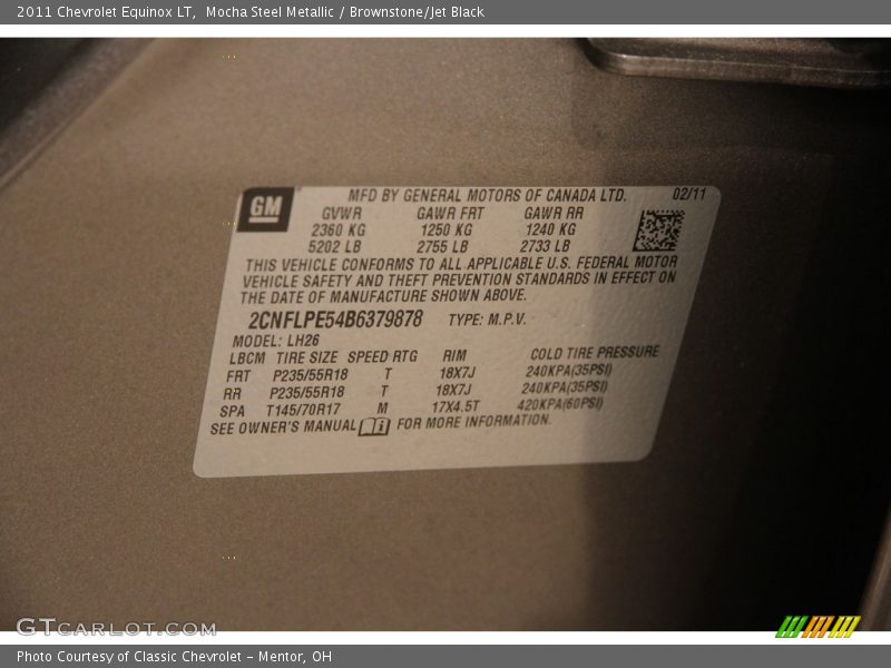 Mocha Steel Metallic / Brownstone/Jet Black 2011 Chevrolet Equinox LT