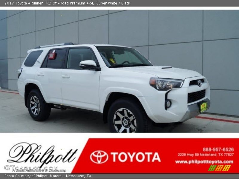 Super White / Black 2017 Toyota 4Runner TRD Off-Road Premium 4x4