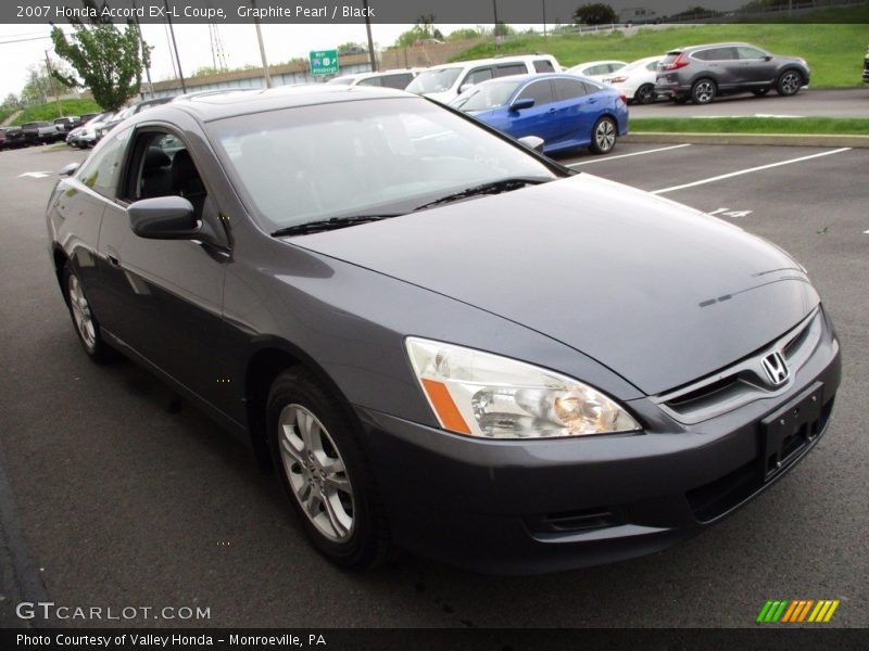 Graphite Pearl / Black 2007 Honda Accord EX-L Coupe