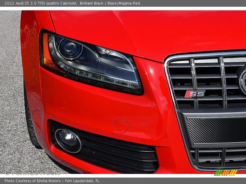 Brilliant Black / Black/Magma Red 2012 Audi S5 3.0 TFSI quattro Cabriolet