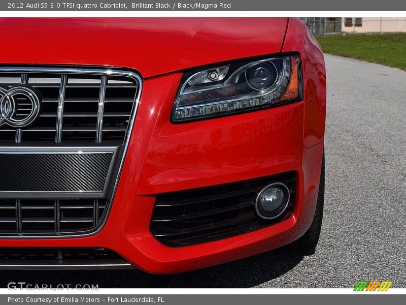 Brilliant Black / Black/Magma Red 2012 Audi S5 3.0 TFSI quattro Cabriolet