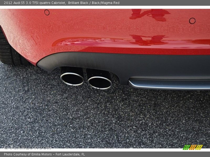 Brilliant Black / Black/Magma Red 2012 Audi S5 3.0 TFSI quattro Cabriolet