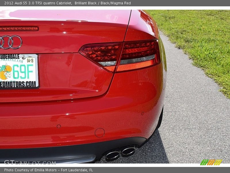 Brilliant Black / Black/Magma Red 2012 Audi S5 3.0 TFSI quattro Cabriolet