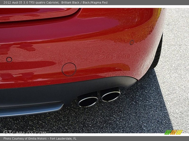 Brilliant Black / Black/Magma Red 2012 Audi S5 3.0 TFSI quattro Cabriolet