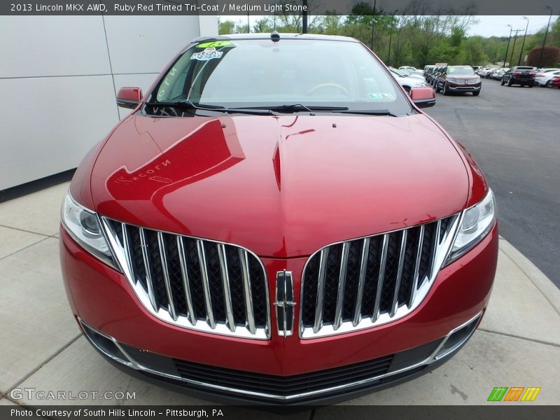 Ruby Red Tinted Tri-Coat / Medium Light Stone 2013 Lincoln MKX AWD