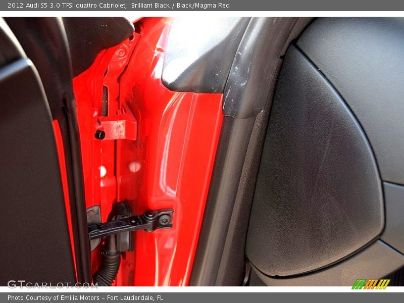 Brilliant Black / Black/Magma Red 2012 Audi S5 3.0 TFSI quattro Cabriolet